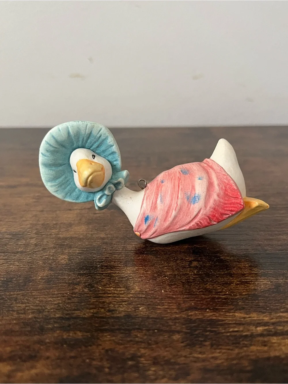 Mother Goose Vintage Ornament Figurine F-Warne Italy Sticker Nursery Rhyme